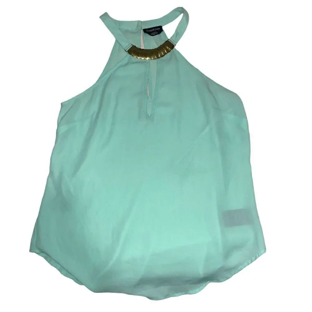Bebe blue halter top
